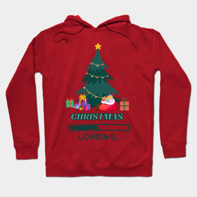 Christmas is Loading Hoodie by Quotigner